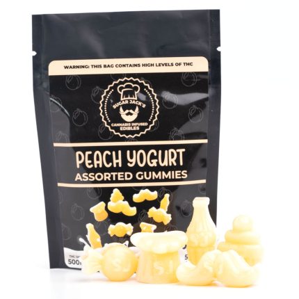 500mg THC Peach Yogurt Gummies (Sugar Jack’s)